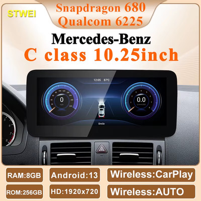 New Qualcomm6225 Snapdragon680 Andorid13 Car Multiemedia Players For Mercedes Be