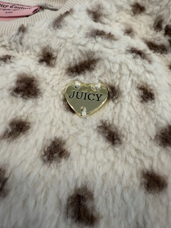 Suéter Juicy Couture Niños Talla 5 Usado en Excelente Condición Estampado de Guepardo Raro Foto 2 de 3