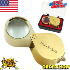 30X Jewelers Loupe Magnifier Jewelry Coin Loop Magnifying Glass Eye Pocket