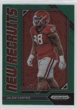 2023 Panini Prizm Draft Picks New Recruits Green Prizm Jalen Carter #NR-10 08nc