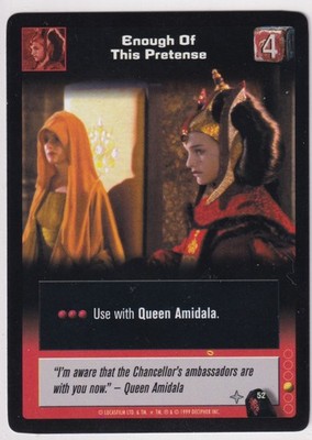 1999 Decipher Young Jedi CCG: Menace of Darth Maul #52 Enough Of This Pretense