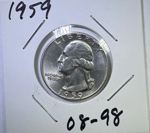 1959 25c SILVER Washington Quarter UNCIRCULATED (08-98)