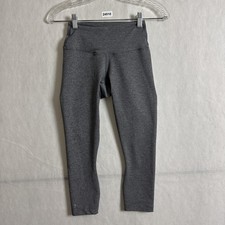 Nobull Women's Size XS Gray Nylon Mid-Rise Cropped Activewear Leggings
