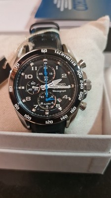 SEIKO SPORTURA SNAE79P1 Quartz Alarm Chronograph Watch Leather