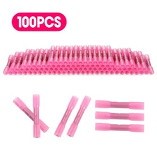 100PCS Heat Shrink Butt Wire Splice Connectors Seal Crimp Terminals USA