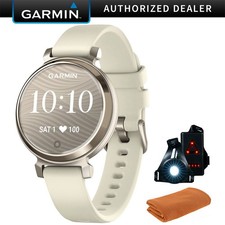 Garmin Lily 2 Smartwatch Cream Gold w/ Coconut Silicone Band Accessories Bundle