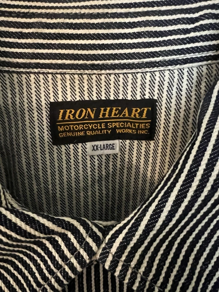 Iron Heart IHSH-07-Ind Western полоски гикори рубашка XXL японский или L/XL США - Изображение 4 из 4