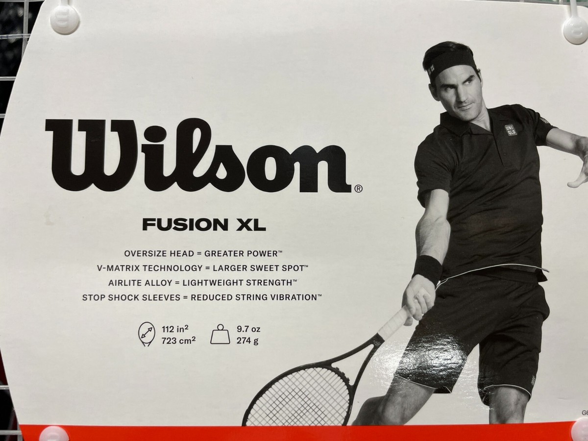 Wilson Fusion XL 3 Tennisschläger - Grau, Extra Lang Für Mehr Reichweite & Power