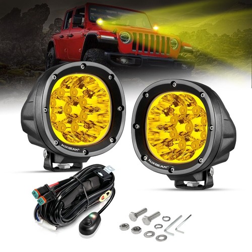 AUXBEAM 4" LED Work Light Spot Pods Bar Offroad Amber Driving Fog Truck SUV Boat - 第 1/12 張圖片