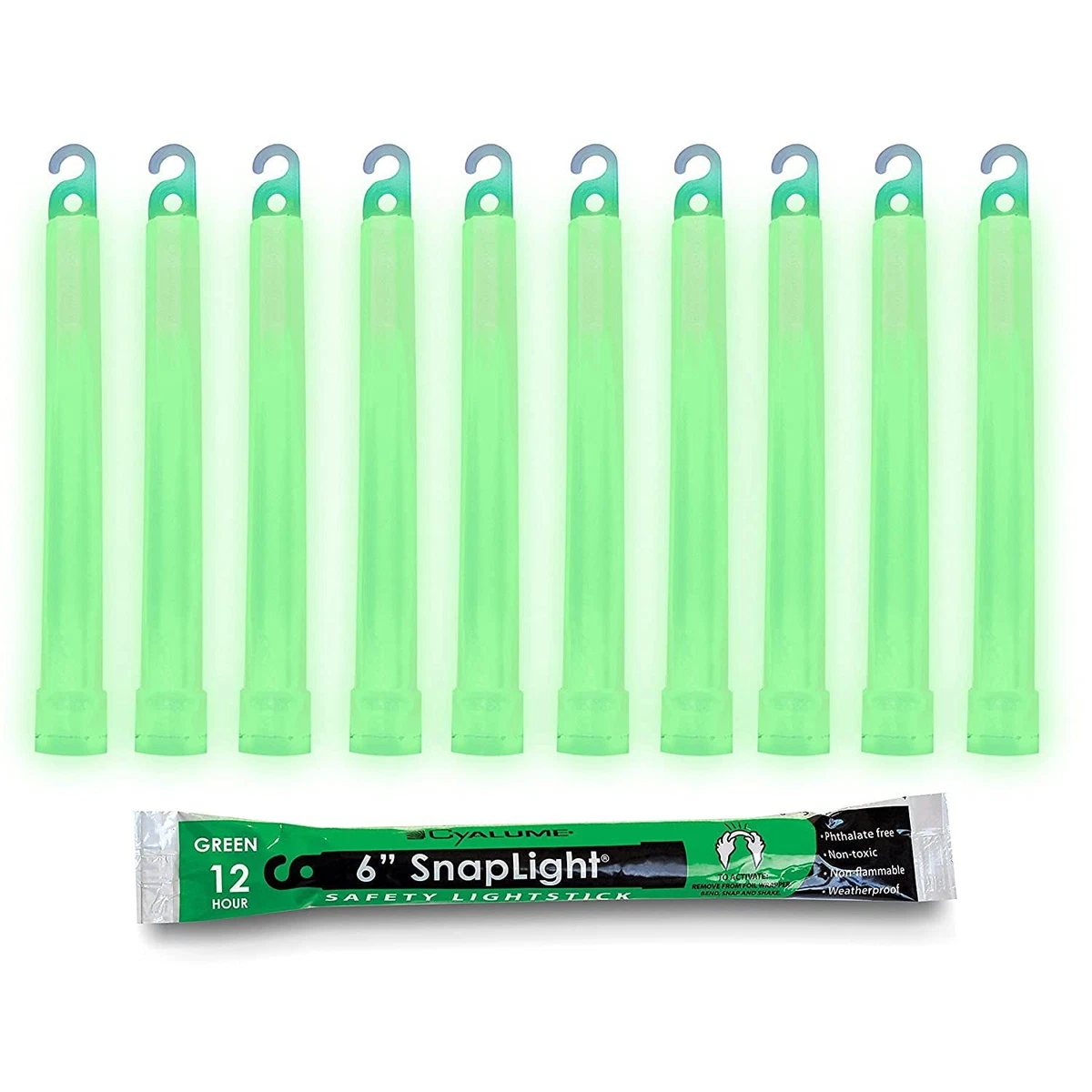 Cyalume Glow Sticks Military Grade Lightstick Premium Green 6 20 Pack
