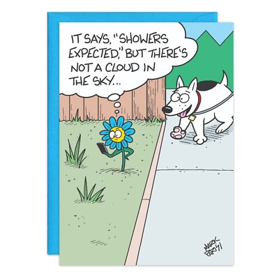 Humor Funny Cloudless Sky Birthday Card Friend oatmeal studios Him Man Her