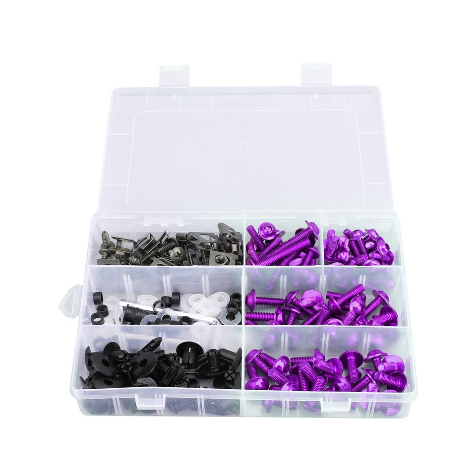 Purple Fairing Bolts Screws Kit For Yamaha YZF R6 R1 R25 R125 R3 T-MAX MT XJR A Foto 4 de 4