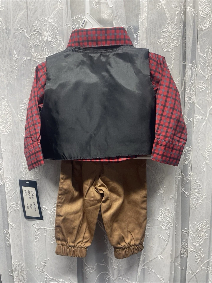 Bebé Niño 6/9 Meses Happy Fella Juego de 3 Piezas - ¡Nuevo con Etiquetas!  SKU A104 Foto 2 de 4