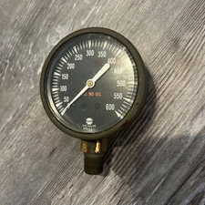 1940’s US Gauge Co. Vintage 600 lbs Pressure Gauge -