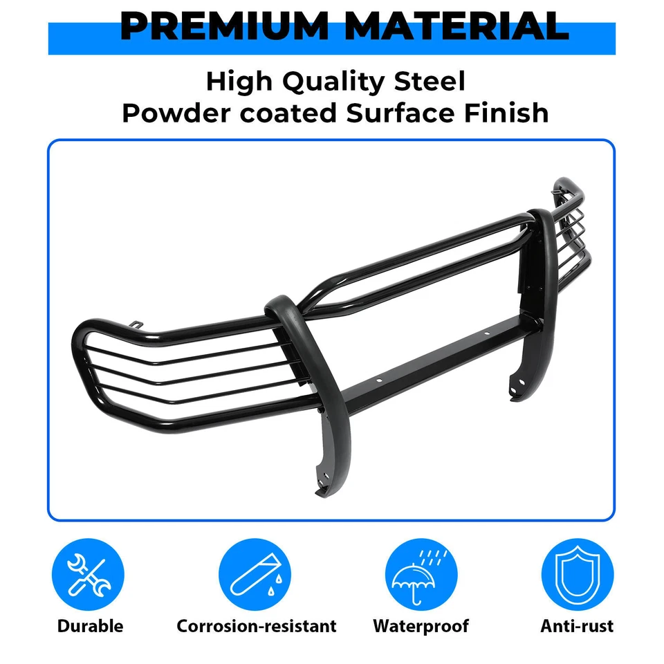 FOR JEEP GRAND CHEROKEE WJ 1999-04 POWDER COATED FRONT BUMPER BRUSH GRILLE GUARD Foto 3 de 4