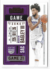 2020-21 Panini Contenders Game Ticket Bronze #19 Marvin Bagley III Kings Duke