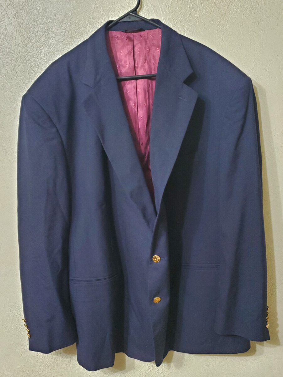 Blue Men's Sport Coat Blazer Gold Button 32/22 | eBay