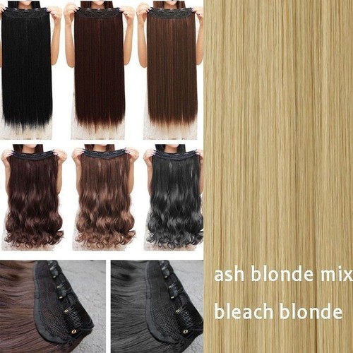 100% Thick One Piece Real Clip in False Hair Extension 3/4 Full Head US Stock - Picture 31 of 50
