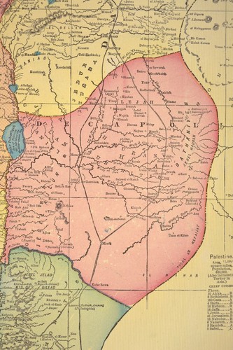 Antique PALESTINE Map Wall Art Jerusalem Israel Holy Land Original Vintage - Picture 8 of 9