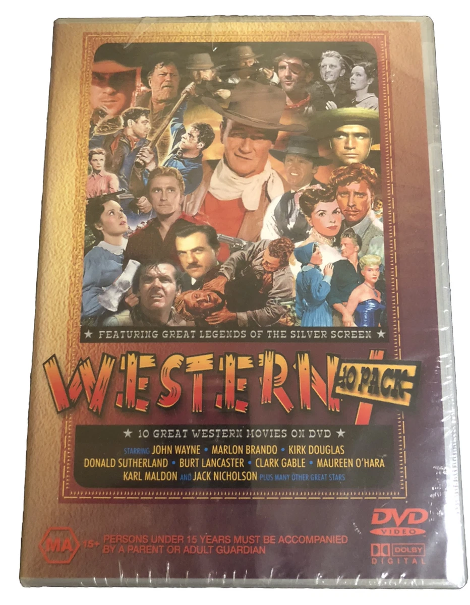 Western 10 Pack DVD 4 Disc Box Set John Wayne Kirk Douglas Brand New Sealed