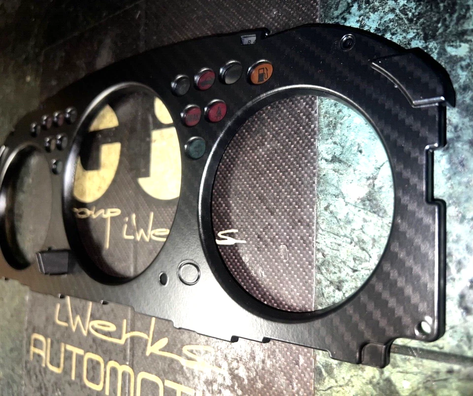 OEM Honda Civic EK9 CTR carbon fiber gauge cluster visor cover trim overlay LX S - Image 3 of 4