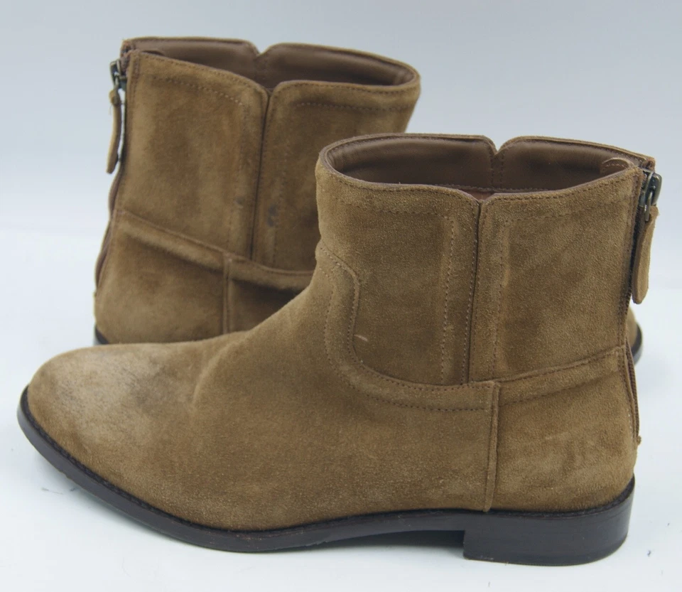 Johnston & Murphy Darby Botas Para Mujer 8 Marrón Gamuza Cremallera Trasera Botines Foto 2 de 4