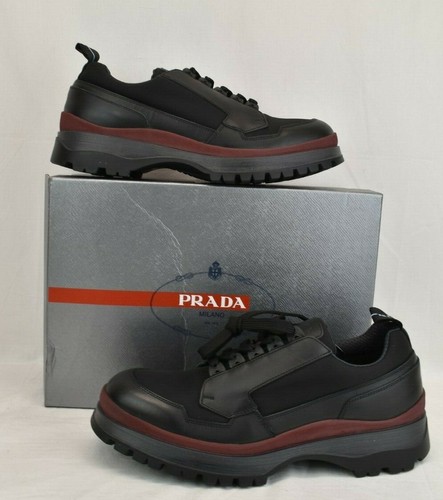 prada black platform sneakers