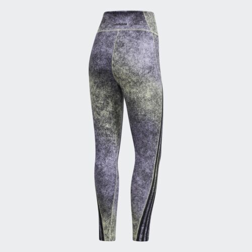 Adidas Moment SET Medium Cropped Tee & Tights Damen gelb lila FM6116/ FL9251 - Bild 7 von 10