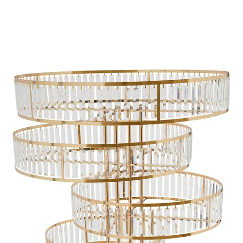 婚礼金色水晶花架圆形灯座支架水晶花架新品 - 第 10 张/共 20 张