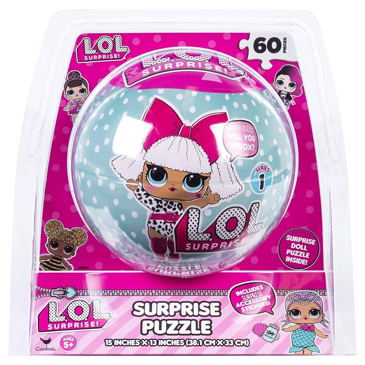 LOL Surprise Puzzle Ball Game 60 Piece Mystery Jigsaw Puzzle Toy