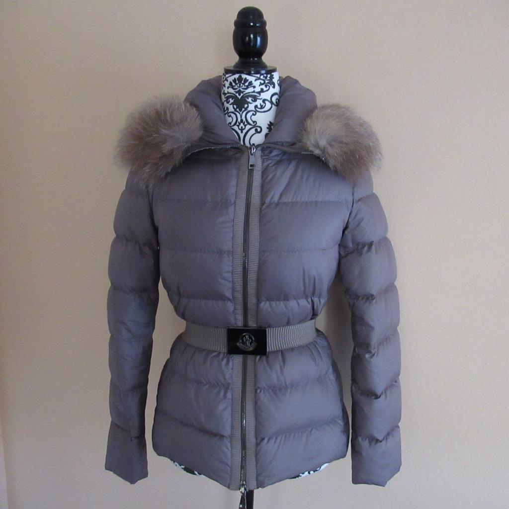 Moncler Fabrette Short Belt Fox Fur Hood Down Puffer Jacket Moncler Fabrette Short Belt Fox Fur Hood Down Puffer Jacket
