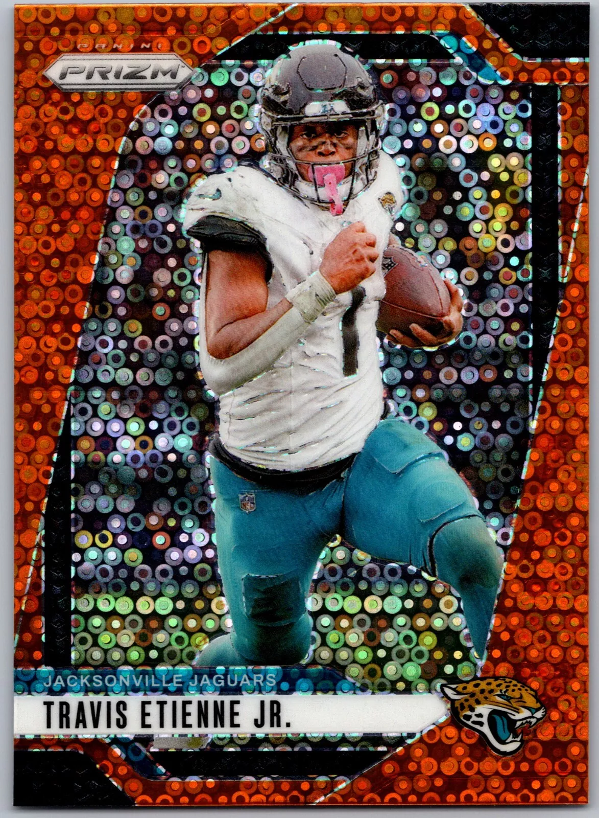 2024 Panini Prizm - Rookie Orange Disco Prizm #344 Travis Etienne (RC)
