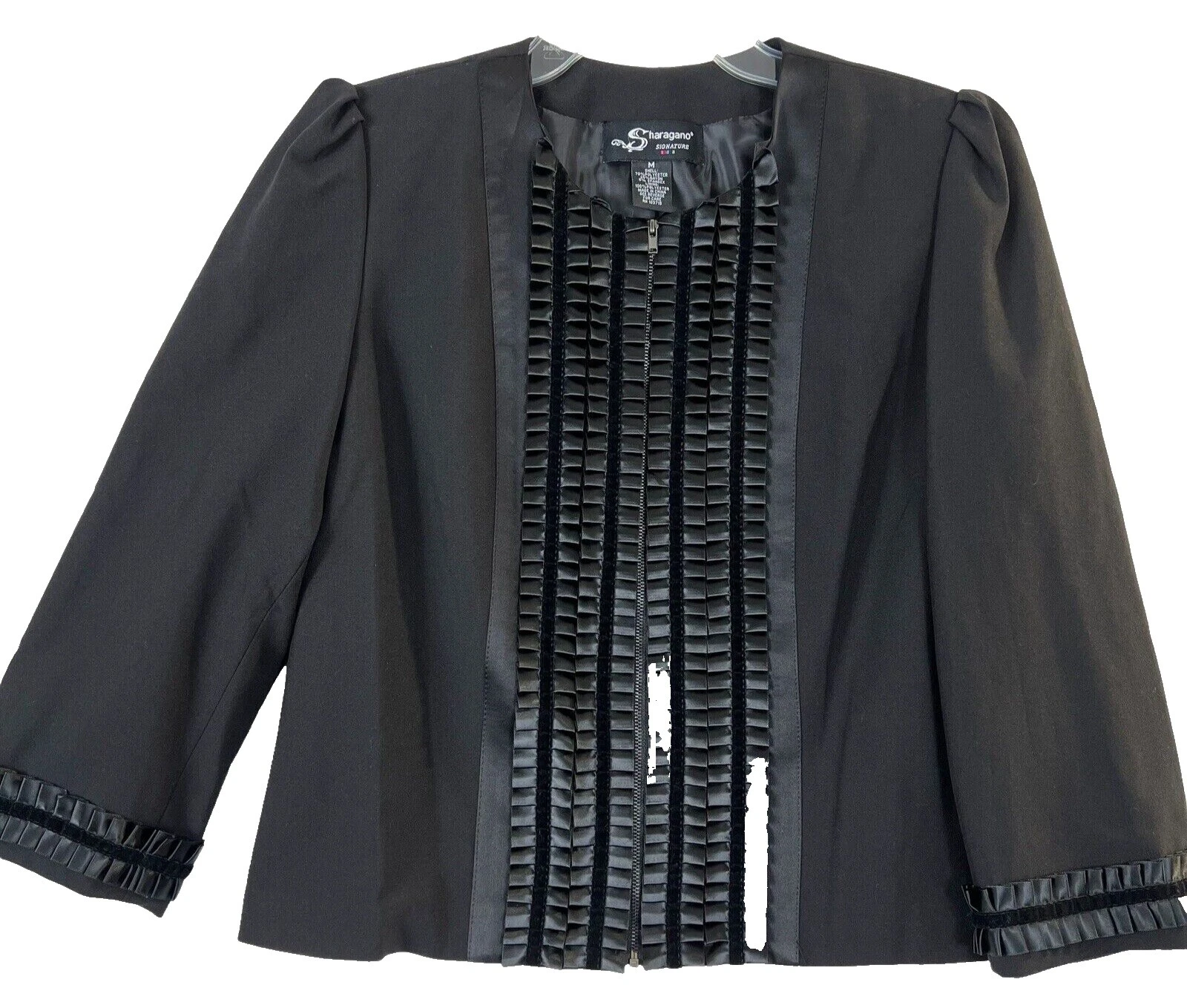 Tamaño Regular Negro Sharagano abrigos, chaquetas y chalecos para Mujeres