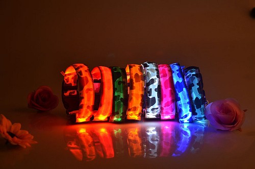 LED Glow Collar Dog Puppy Pet Flashing Light Safety Glow In The Dark FAST POST - Picture 50 of 81