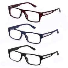 Fashion Clear Lens Glasses Frame Classic Retro Flat Top Glasses Clear