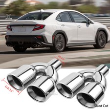 2xdual 3.5 Outlet 2.5inlet Stainless Steel Exhaust Tip Weld-on For Subaru Wrx 2xdual 3.5 Outlet 2.5inlet Stainless Steel Exhaust Tip Weld-on For Subaru Wrx
