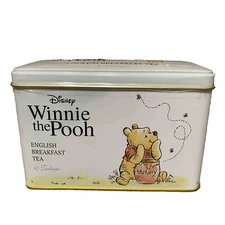 Disney Winnie The Pooh English Breakfast Tea Collectible Tin 40 count New Sealed