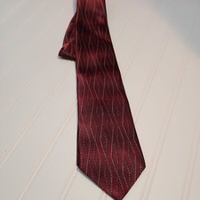 David Taylor Mens DEEP RICH RED PATTERN Tie POLYESTER NECK TIE