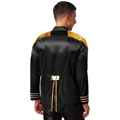 UK Men Sergeant Pepper Costume 60s Satin Cardigan Coat Medieval Hippy Halloween - Picture 43 of 60