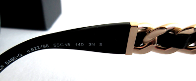 NEW CHANEL RECTANGLE Black SUNGLASSES 5465-Q Acetate & Calfskin