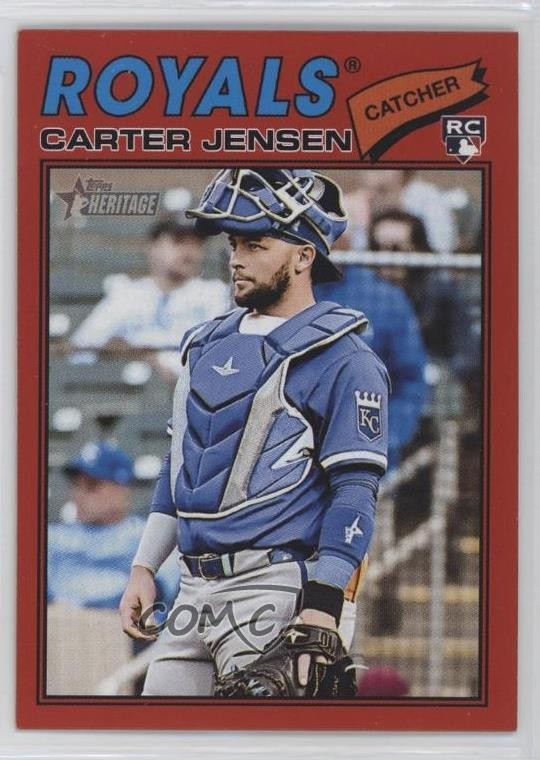2026 Topps Heritage Red Border Carter Jensen #199 4d5