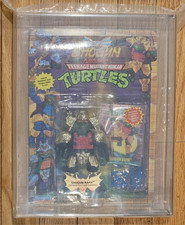 TMNT SHOGUN RAPH 1994 Playmates GOLD Blue Acc AFA 85+ HIGHEST GRADED POP 1