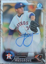 Topps 2016 Bowman Chrome Joe Musgrove Prospects Auto RC #CPA-JMU Astros