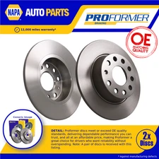 2x Brake Discs Pair Solid fits AUDI A1 8X 2.0 Rear 2012 272mm Set Proformer