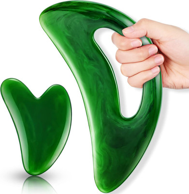 2 Pcs Body Gua Sha Tool Large Resin Scraping Tools with Handle for Back, Neck, F