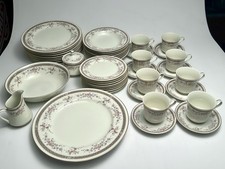 MIKASA Marquette L5503 , 45 Piece Starter Dinnerware Set, Grande Ivory China