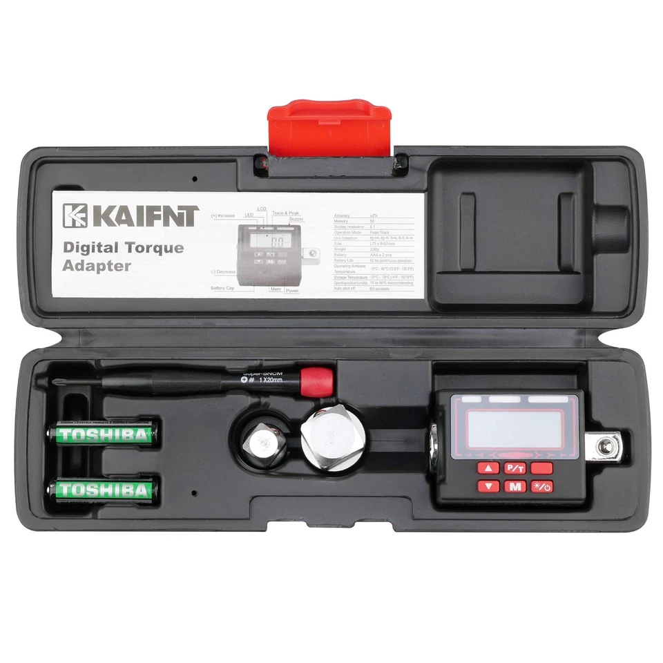 K553 Digital Torque Adapter, 1/2-Inch 12 to 250 ft·lbs, Buzzer/LED Flash Noti... - Image 4 of 4