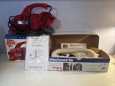 Vintage Royal Dirt Devil HAND VAC Handheld Vacuum Model 103 With Attachment Kit
