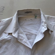 Vintage Christian Dior White Long Sleeve Button Down Dress Shirt
