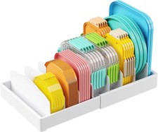 Kitchen Cabinet Organizer for Food Contanier Lid with 9 Sections Expandable